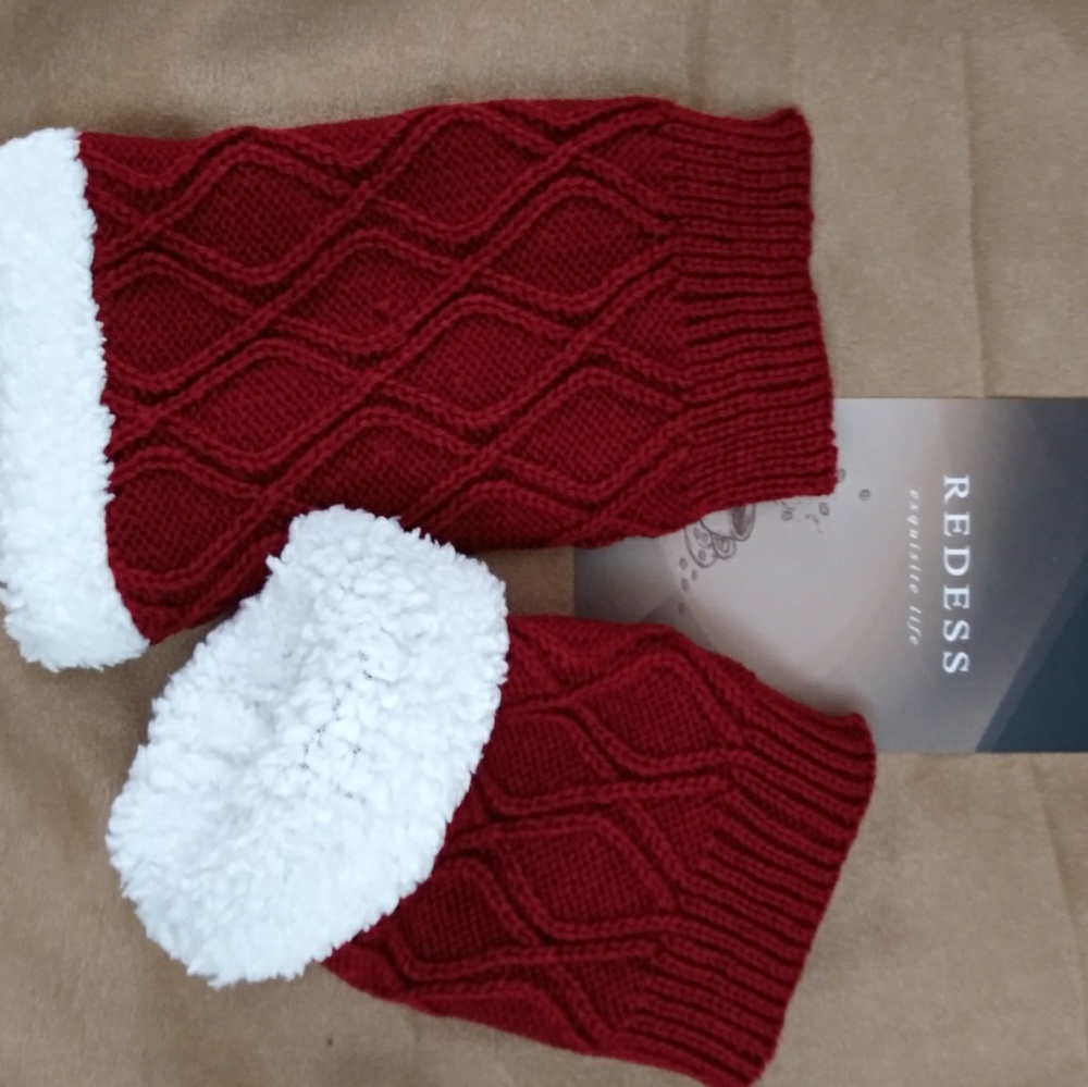 Pair of Knit Boot Toppers - Lined